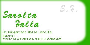 sarolta halla business card